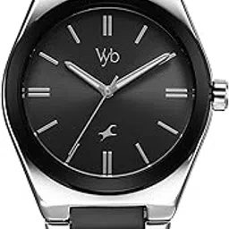 Fastrack Vyb Quartz Analog Black Dial Steel + Black Sheet Metal Strap Watch for Men-FV30010KM03W-image-52