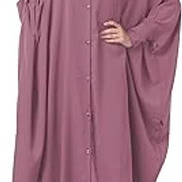 musheco Elegant Free Size Kaftan for Women & Girls – Stylish Islamic Kaftan in Premium Nida Matte Fabric, Maroon Modest Dress-picture-23