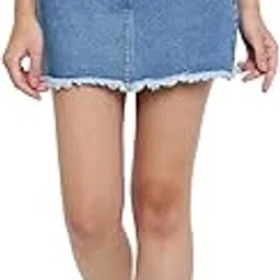 belliskey Women's Casual Denim Skirt | Regular Fit - Mid Rise | Button Closure-picture-33