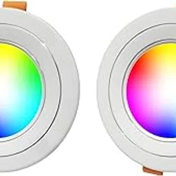 MVL 9 Watt LED Regular Size Round Down Light | Celing Fixture Lamp (9 in 1 Multicolour, Pack of 2)-picture-30