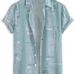 lamboo Men's Latest Goa Typography Print Printed Stylish Latest Look Half Sleeve Stretchable Fabric Slim Fit Cut Away Collar Casual Shirt-picture-47