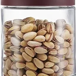 CELLO Modustack Glassy Storage Jar (1500 ml), Maroon | Glass Jar with Lid | Stackable | For Grains, Pulses, Spice, Cereals, Cookies, Dry Fruits | Fridge Storage Container-picture-12