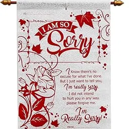 Saugat Traders Sorry Message Scroll Card - Apology Gift for Girlfriend-Wife-Friend-Girls-Boys-Husband - Red & White 30 CM-picture-12