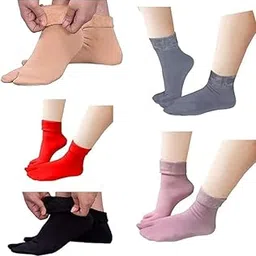 leacom Woolen Socks for Women And Girls Winter Socks| Warm Velvet Winter thumb Socks | Girls/Women's Velvet Pile Lined Fluffy Thumb Thermal Socks|Ankle Length Fleece-picture-34