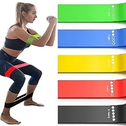 Faymla Resistance Band, Exercise Loop Band for Squats, HIPS, Legs, Butt and Glutes Exercise Band Heavy Workouts Physical Therapy, Exercise Fitness Band for Men & Women (Multicolor, Set of 5)-picture-54