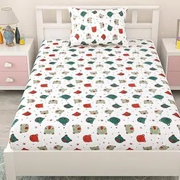 Coo Coo by Mafatlal Pure Cotton Single Bedsheet for Kids with 1 Pillow Covers, 144 TC (90x60 inches)-picture-24