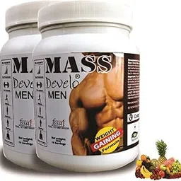 Develo Mass & Weight Gainer Gainer for Men - 2kg (Pack of 2) Mixed Fruit-picture-32