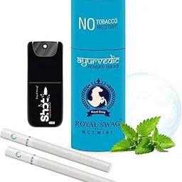 ROYAL SWAG Ayurvedic & Herbal Cigarette, Mint Flavour Smoke Tobacco Free Cigarettes with Shot Helps in Quit Smoking - (5 Sticks, 1 Shot)-picture-17