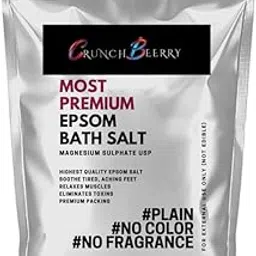 CRUNCH BEERRY BATH EPSOM SALT For Muscle Relief, Relieves Aches Pain,Bath salt for Relaxation,Refreshing Body,Joint Soreness and Tired Muscles,No Color Added 1000gm (BATH SALT_PLAIN_1 Kg.)-picture-18
