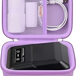 BOVKE Carrying Case Compatible with SUPVAN T50M Pro Bluetooth Label Maker Machine, T50M Pro Portable Inkless Labeler Holder with Extra Space for Label Maker Tapes, Cables, Purple-picture-29