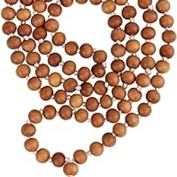 Shubhanjali White Chandan Jaap Mala 108+1 Beads with Certified Original Sandalwood Chandan ki Mala Rosary String for Meditation, Pooja, Chanting, Wearing, Prayer-image-13