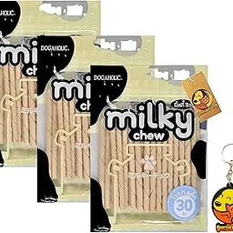 Dogaholic Milky Chew Stick (30 in 1) (Pack of 3) Dog Treat | Healthy & Highly Digestible Treat Suitable for All Breeds Sizes | Sold by Foodie Puppies with Free Key Ring-image-42