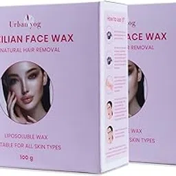 Urban Yog Brazilian Beans Wax, Katori Face Wax 200g, (100g x 2 Pack) | India's 1st Liposoluble Wax | Natural Ingredients | Gentle on All Skin Types | Precision Facial Hair Removal-picture-49