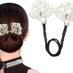 Magic Hair Bun Maker French Hairstyle Twist Lazy Curler Hair Barrettes Bun clip Elegant Hair Accessories for Women Girls (White)-image-8