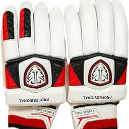 Time Sports Cricket Batting Gloves Lovlon for Men - Professional Lightweight (White-Red)-picture-38