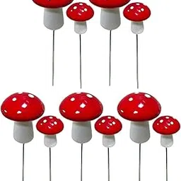 Enakshi® 10Pcs Miniature Statue Figurine Holiday Lawn Festival Mushroom Garden Stakes|Home & Garden | Yard, Garden & Outdoor Living | Garden Dacor| Statues & Lawn Ornaments-image-3