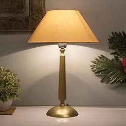 Homesake® Classic Cubist Gold Brushed Lamp with Golden Shade-picture-19