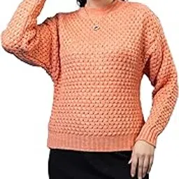 swaaglok - style that speaks Women's Pure Wool Knit Pullover Sweater | Turtle Neck Full Sleeve Winter Wear for Girls & Ladies | Soft Warm Regular Fit Woolen Sweater-picture-27