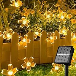 Epyz Solar Light Outdoor Garden Waterproof Sakura Flower String Light for Garden,Lawn,Patio,Christmas Tree,Party Decorations [ 30 LED, Warm Yellow Light, Pack of 1 ]-picture-3