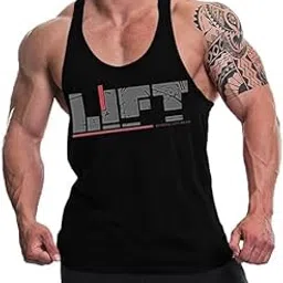 the blazze Men's Cotton Printed Sleeveless Racer Back Sports Gym Boxing Workout Activewear Bodybulding Quick Dry Fit Gym Vest Tank Top L2606-picture-24