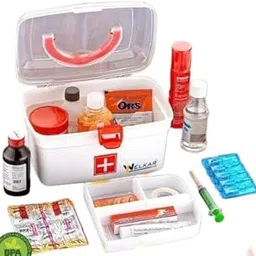 Medicine Box, Medical Box, First aid Box, Multi-Purpose Box, Multi Utility Storage with Handle Containers Medicine Box nizer Home Emergencies Pill Case with Compartments and Handle M (17 -P2178)-picture-12