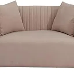 2 Seater Sofa for Home Living Room (Beige) image 1