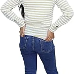 retro rise Floral Print Long Sleeve Shirt, Blue and Red Pattern, Casual Women's Top-picture-31