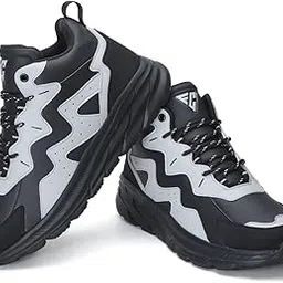 Casual Athletic Sneakers, Chunky Platform Design, Colour Block, Lace-up Hi-Top Gym Sports Shoes Shock Absorbing Cushioned Insole Stylish Sneakers-image-27