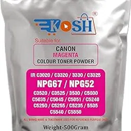 KOSH NPG-67 NPG-52 Ultra Dark Toner Powder Compatible for Canon iR Advance C5051 C5240 C5250 C5255 C5235 C5535 C5540 C5550 Printers (Magenta (500 Gram))-picture-55