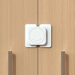 KRESHU Baby Safety Self Adhesive Cupboard Lock Easy Installation Child Hand Proof Handle Lock ABS Plastic Door Stopper No Drilling Design for Children Lock Cupboard Drawers Lock (White, 1-Pcs)-picture-12