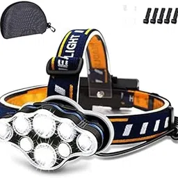 Care 4 Rechargeable Headlamp Torch Light, 8 LED headlamp Flashlight 8 Modes with White Red Lights Torch Best for Tracking-image-89