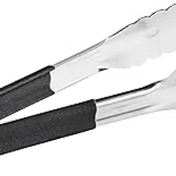 Stainless Steel Utility Kitchen Frying Cooking Serving Tong (Black)-picture-23