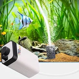 VAYINATO® CT-101 | 3W | 1.5L/Min Air Volume Adjustable Aquarium Oxygen Air Pump with 2 Meter Air Tube and 1 Air Stone for Aquarium Fish Tank (1 Way) by Petzlifeworld-image-44