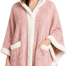 snehprabha Women’s Winter Hooded Poncho | Ultra Soft Fleece Cape with Pockets | Cozy Warm Stylish Shrug | Fur Jacket Wrap for Ladies | Comfortable Wear for Cold Weather Free Size Stretch Fabric-picture-17