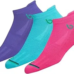 Eco Touch Women's Bamboo Ankle Sports Socks for Running & Gym, Pack of 3, Multicolor, Free Size-image-11