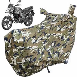 Autofact Waterproof Motorcycle Cover Compatible with Honda Unicorn (All Variants)| Mirror Pockets | Windproof Design | Full Length Body Cover| UV Protection |Jungle Green Color-picture-15