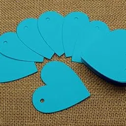 Darling Souvenir 100 Pcs Heart Shape Blank Cardstock Tags Bonbonniere Wedding Favor Gift Tag with Free Natural Jute Twine - Colors Available-picture-10
