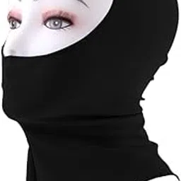 Fashion Pool Mask Head Sunblock UV Sun Protection Face Mask Swim Cap Black-picture-23