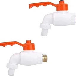 Clinton Plastic Heavy Duty White Turkey Nozzle Bib Cock Tap, Garden Tap Pack of-2-picture-14