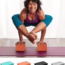 FIT TOY Best Yoga Brick Block EVA Foam Block to Support and Deepen Poses, Improve Strength and Aid Balance and Flexibility (Multicolor)-picture-19