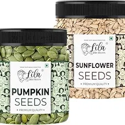 LILA DRY FRUITS Raw Pumpkin Seeds 250g and Sunflower Seeds 250g for Eating | Protein Rich Healthy Snacks High Fiber Superfood Immunity Booster Diet Seeds for Salads (500 g) Perfect for Gifting-image-13