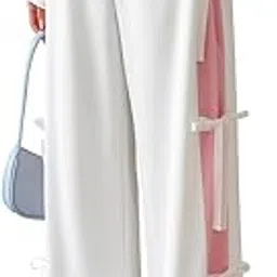 bb collection Contrast Trouser Panel and Bow-tie White Wide-Leg Sweatpants, Sizes 26 to 32-picture-38