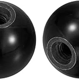 uxcell 2Pcs Threaded Ball Knobs, M8 Female Thread Phenolic Thermoset Ball Knob 32mm Dia Round Operation Ball Handles for Machine Lever Handle, Black-picture-26