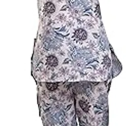 sayang Women's Night Dress Printed Soft Cotton Night Suit for Women Nightwear Loungewear for Women-picture-46