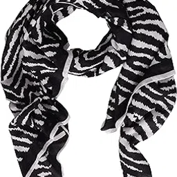 icw Women's Abstract Zebra Print Cotton Scarf Stoles Shawl Head Scarve-picture-44