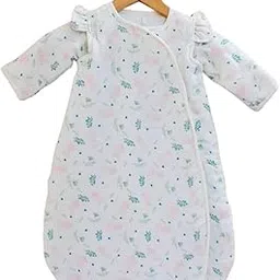 BIGMOON 2.5 TOG 100% Cotton Sleep Sack, Floral Baby Wearable Blanket for 0-6 Month, Baby & Infants(0-6 Months), Lightweight Unisex Baby Sleeping Bag, Gifts for Babies (67x45 cm, Pack of 1)-image-28