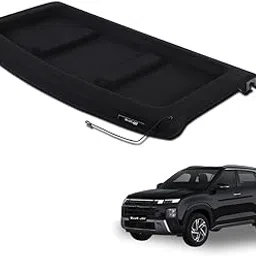 Blue Jay Parcel Tray/Dicky Tray Compatible for New Creta (2024-Till Now) | Injection Moulded OEM Type Adjustable Parcel Tray | Rare Luggage Cover | Black image 1
