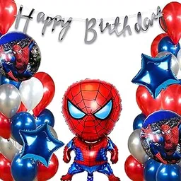 House of Banter® Spider Theme Birthday Decorations for Boys, Kids Party, Girls - Cartoon Birthday Decorations, Spider Birthday Party Supplies-image-66
