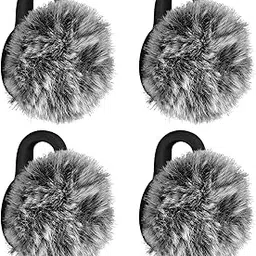 Geekria for Creators Furry Windscreen for Lark M2S, Compatible with Hollyland Lark M2S Wireless Mic, Mic DeadCat Wind Cover Muff, Fluff Cover Windshield, Wind Noise Reduction (Grey / 4 Pack)-picture-10