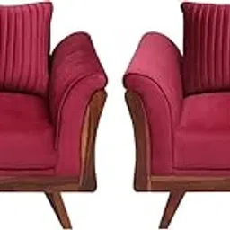 Set of 2 Velvet Dining Chairs, Cushion Seat Chair for Living Room Bedroom Restaurant, Modern Contemporary Upholstered with Polished Rosegold Solid Wooden Legs S44-image-74
